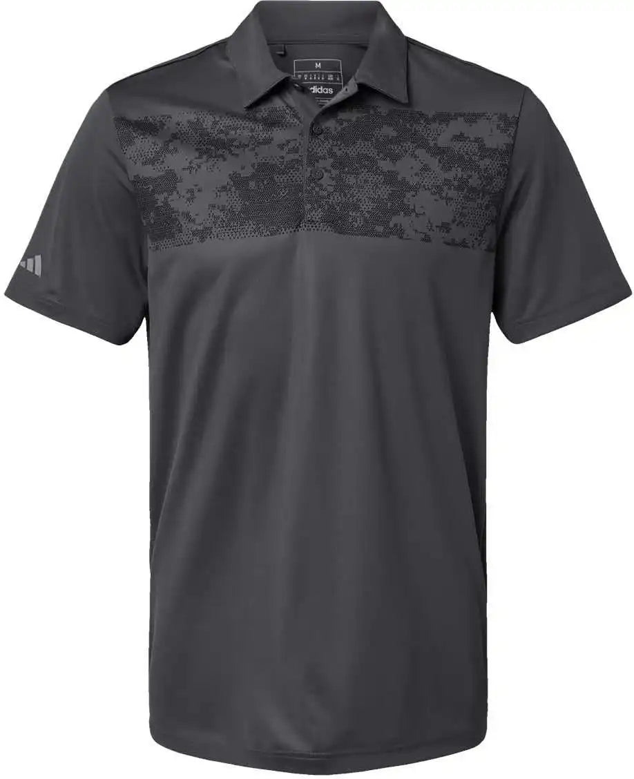 Adidas A585 Camo Chest Print Polo Gray Six