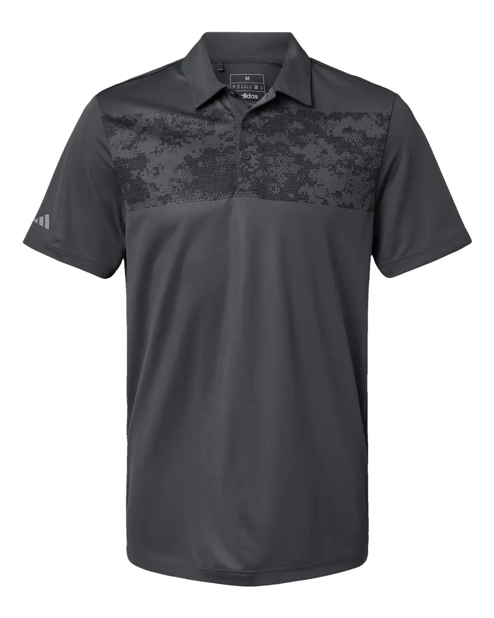 Adidas A585 Camo Chest Print Polo - Grey Six - Gray / s