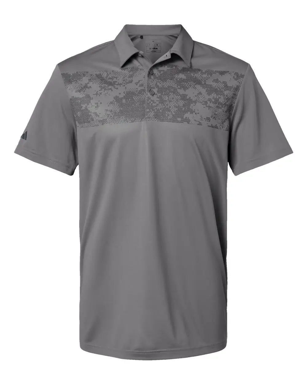 Adidas A585 Camo Chest Print Polo - Grey Three