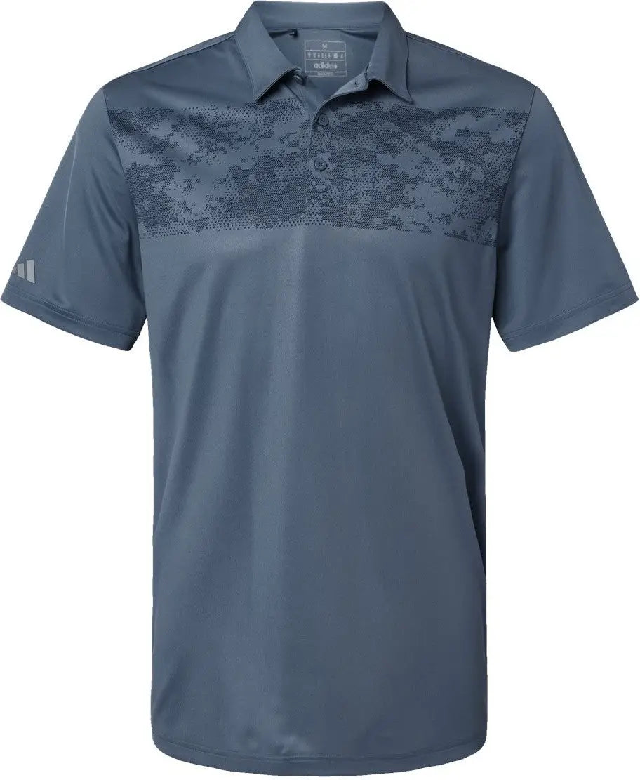 Adidas A585 Camo Chest Print Polo - Tech Ink - Blue / s