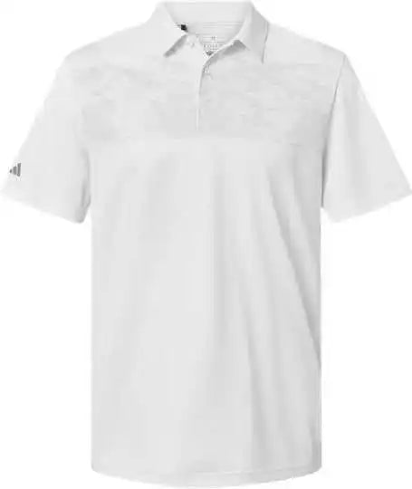 Adidas A585 Camo Chest Print Polo - White