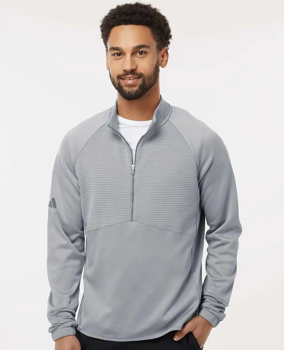 Adidas A587 Quarter-zip Pullover - Gray Three