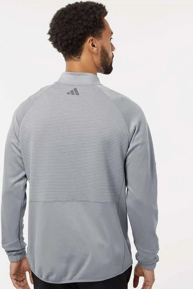 Adidas A587 Quarter-zip Pullover - Gray Three