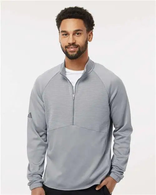 Adidas A587 Quarter-zip Pullover - Grey Three