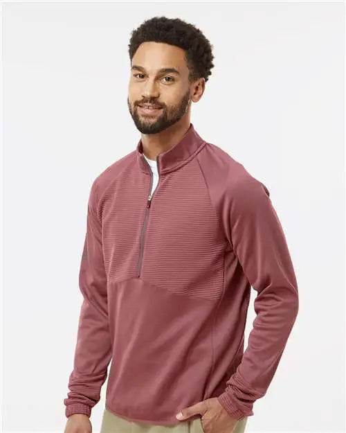 Adidas A587 Quarter-zip Pullover - Quiet Crimson