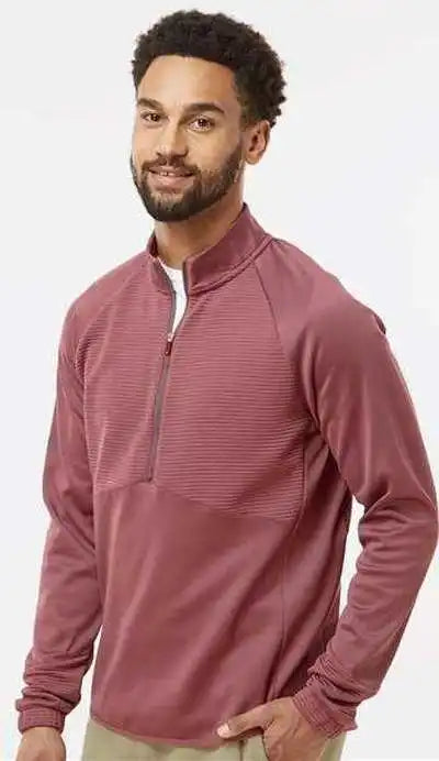 Adidas A587 Quarter Zip Pullover Quiet Crimson