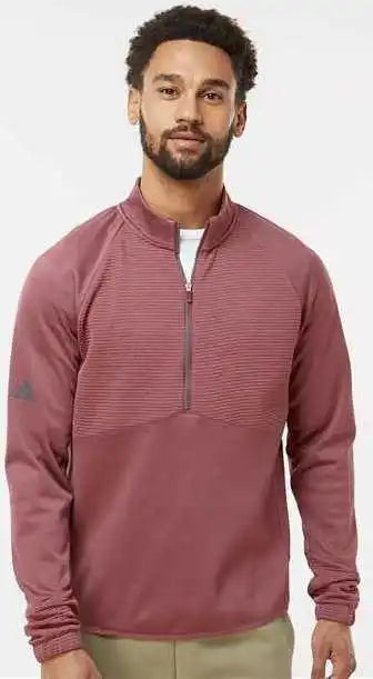 Adidas A587 Quarter Zip Pullover Quiet Crimson