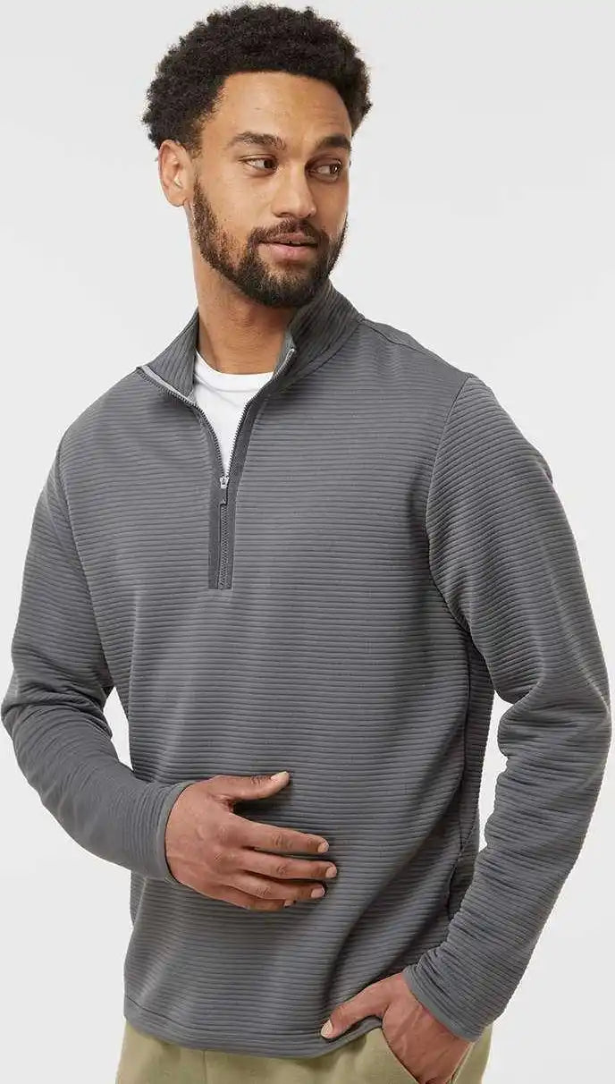Adidas A588 Spacer Quarter-zip Pullover - Gray Five