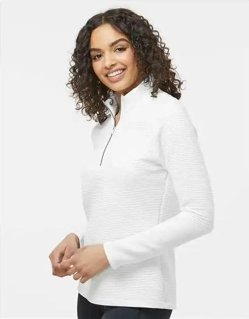 Adidas A589 Women’s Spacer Quarter-zip Pullover - Core White