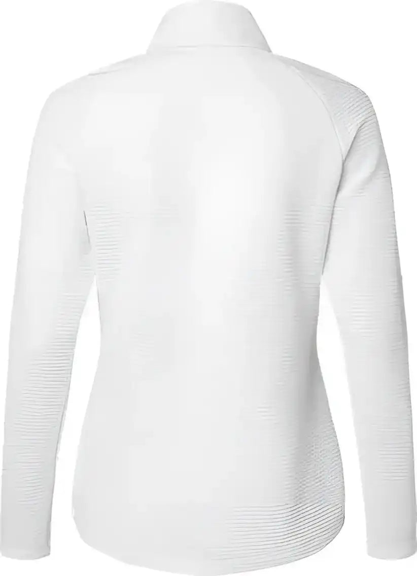 Adidas A589 Women’s Spacer Quarter Zip Pullover Core White