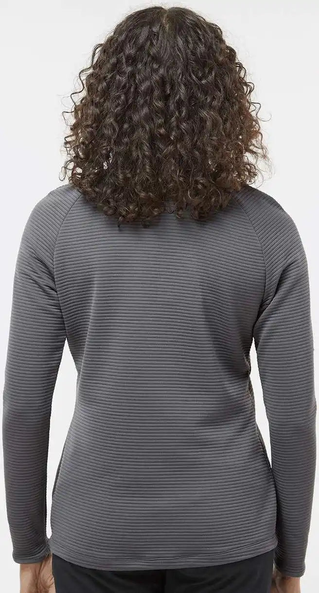 Adidas A589 Women’s Spacer Quarter-zip Pullover - Gray Five