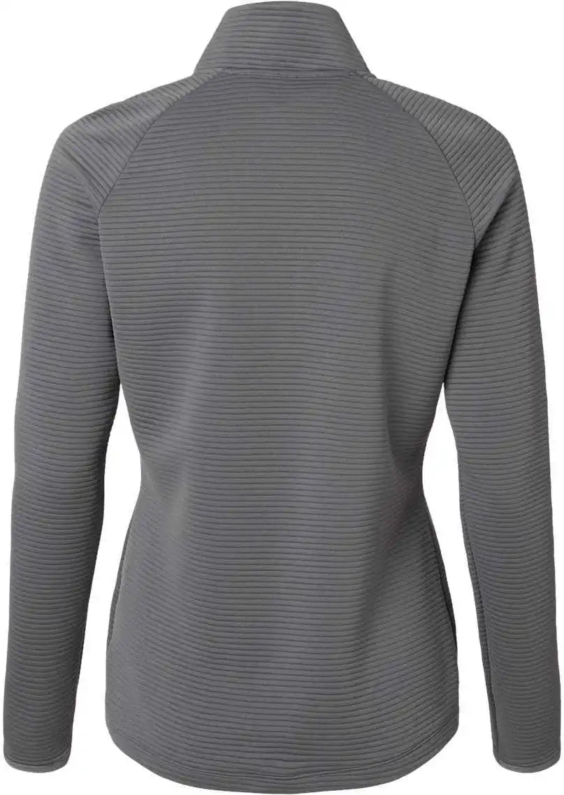 Adidas A589 Women’s Spacer Quarter-zip Pullover - Gray Five