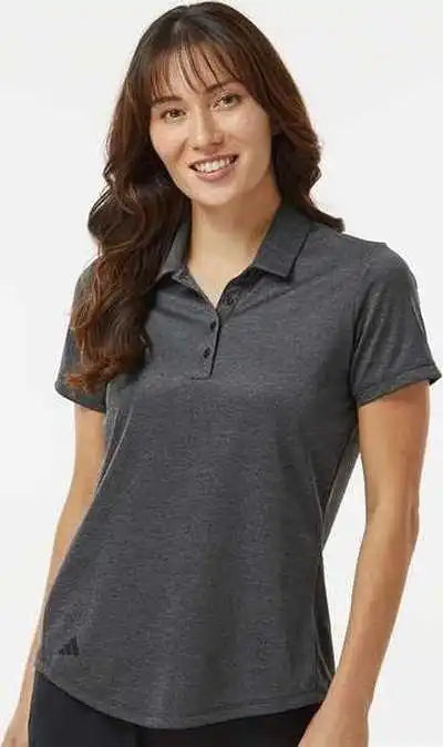 Adidas A592 Women’s Space Dyed Polo - Black Melange