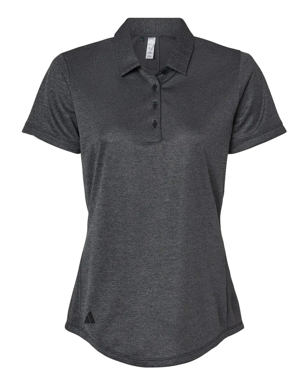 Adidas A592 Women’s Space Dyed Polo - Black Melange - Xs