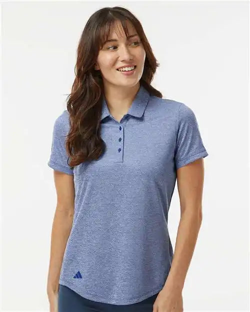 Adidas A592 Women’s Space Dyed Polo - Collegiate Royal Melange