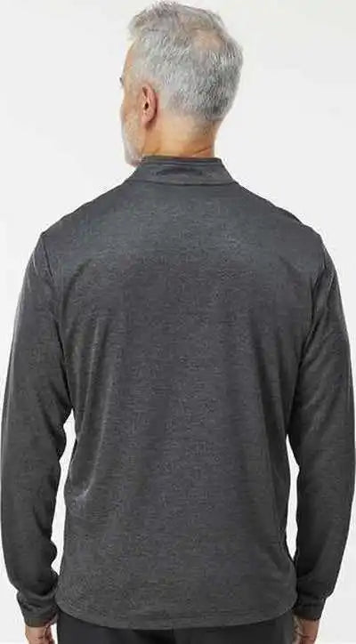 Adidas A593 Space Dyed Quarter-zip Pullover - Black Melange