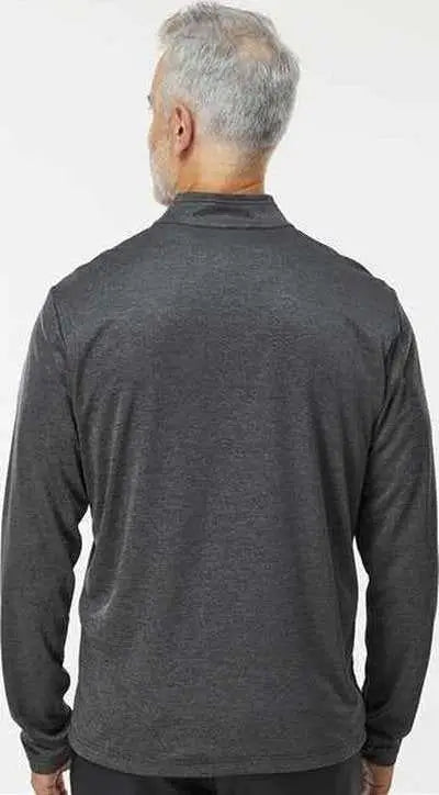 Adidas A593 Space Dyed Quarter-zip Pullover - Black Melange