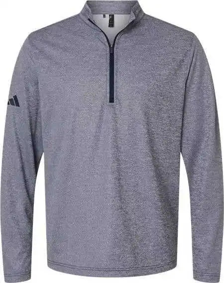 Adidas A593 Space Dyed Quarter-zip Pullover - Collegiate Navy Melange
