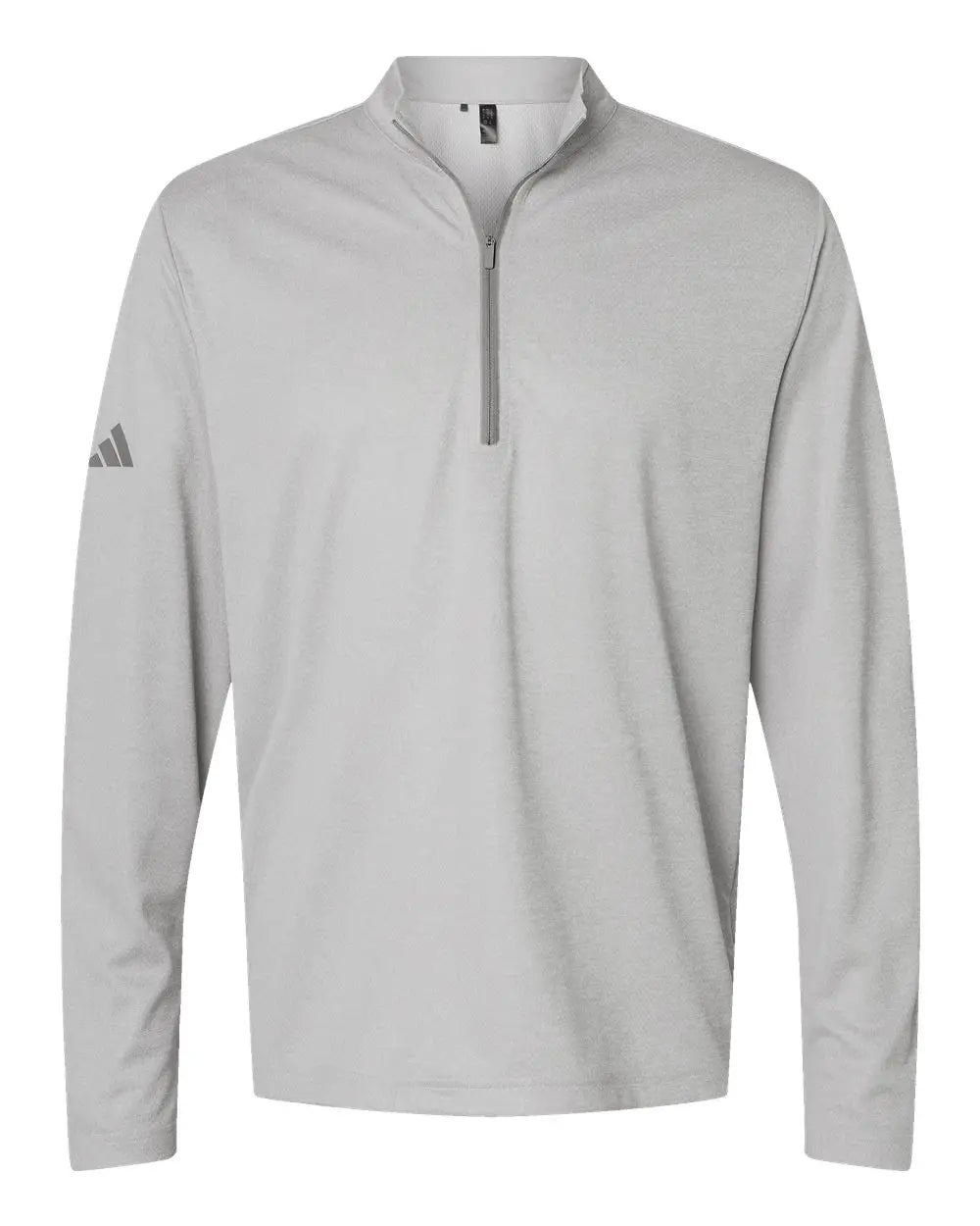 Adidas A593 Space Dyed Quarter-zip Pullover - Gray one Heather - Adult s