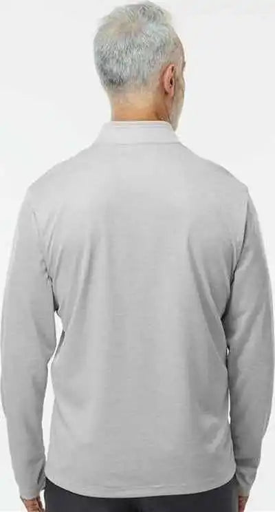 Adidas A593 Space Dyed Quarter-zip Pullover - Gray one Heather