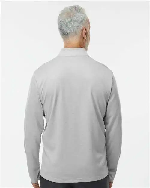 Adidas A593 Space Dyed Quarter-zip Pullover - Grey one Heather