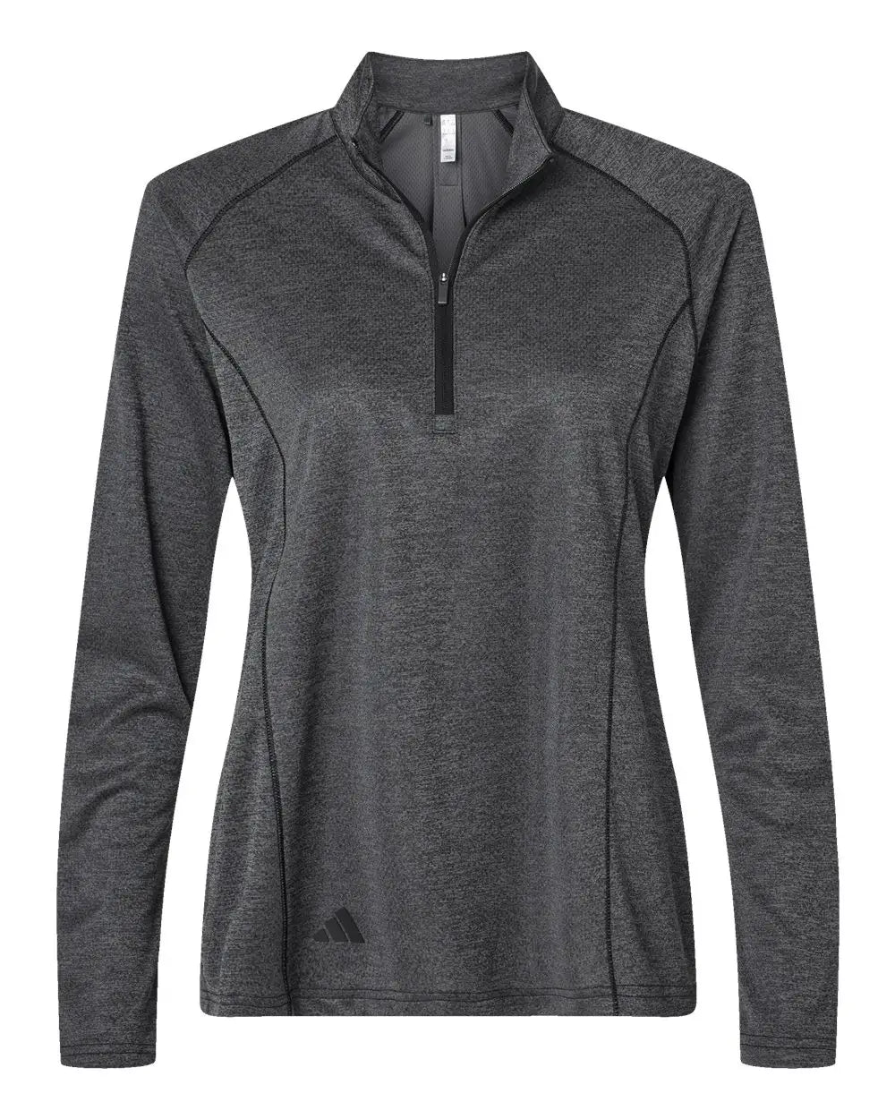 Adidas A594 Women’s Space Dyed Quarter-zip Pullover - Black Melange - Xs