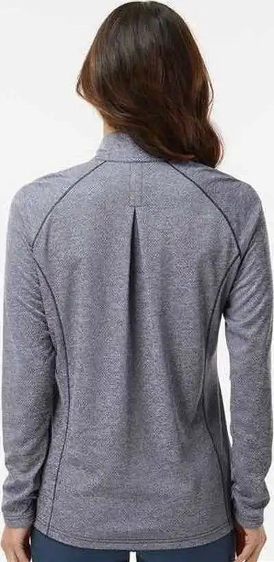 Adidas A594 Women’s Space Dyed Quarter-zip Pullover - Collegiate Navy Melange