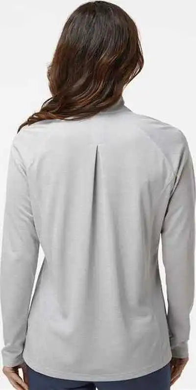 Adidas A594 Women’s Space Dyed Quarter-zip Pullover - Gray one Heather