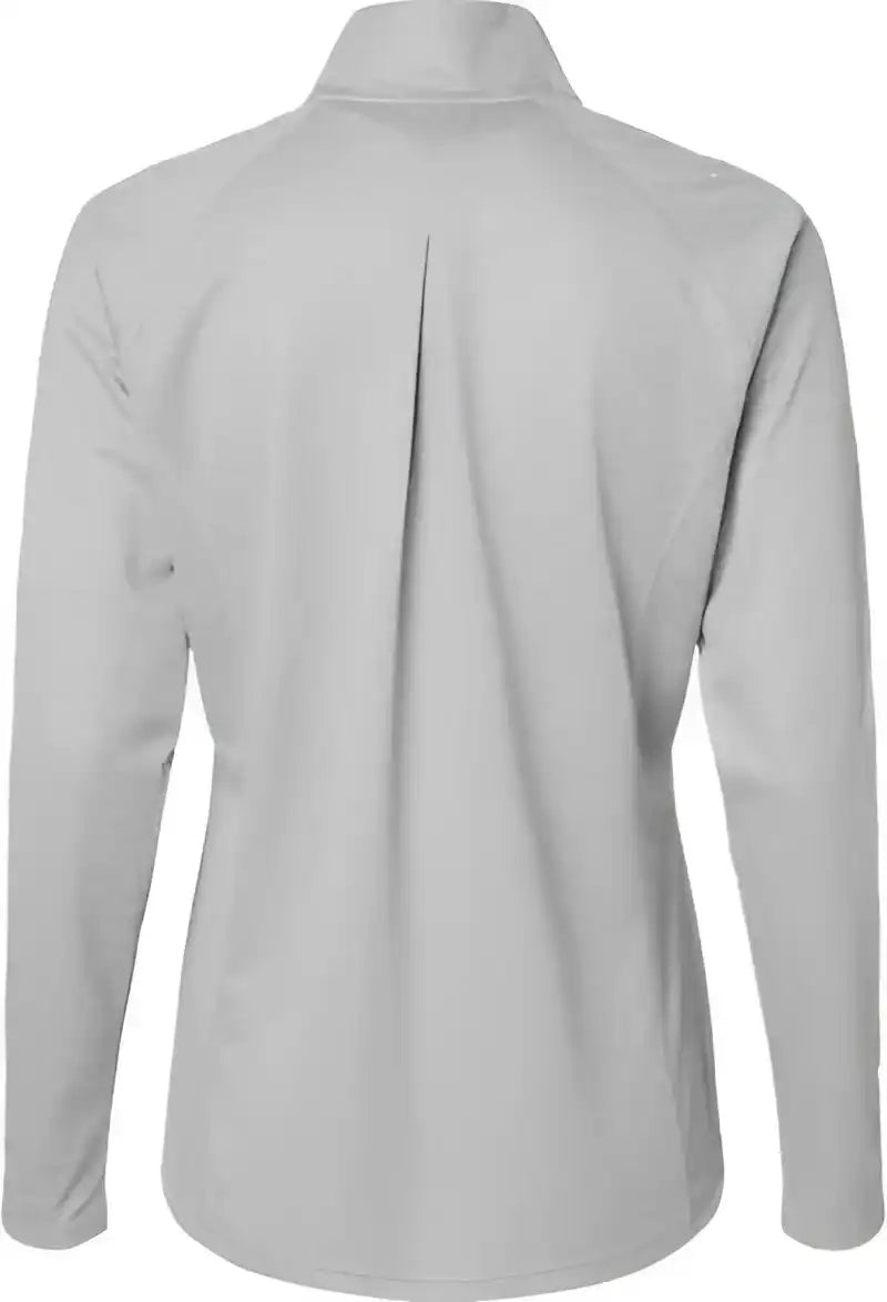 Adidas A594 Women’s Space Dyed Quarter-zip Pullover - Gray one Heather