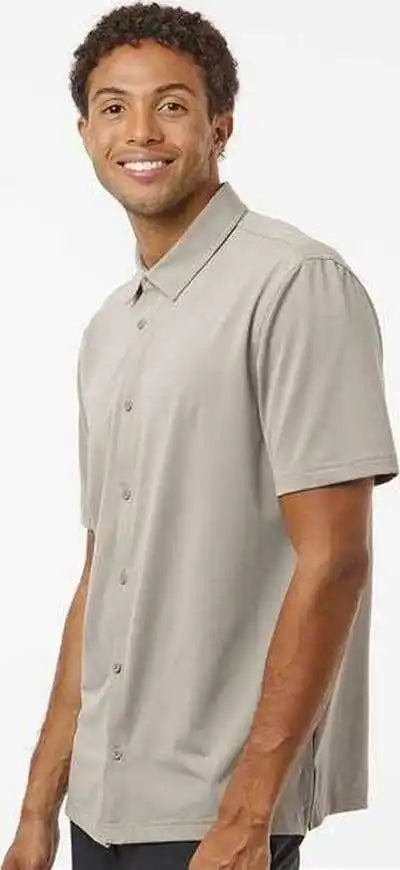 Adidas A595 Button Down Short Sleeve Shirt - Alumina