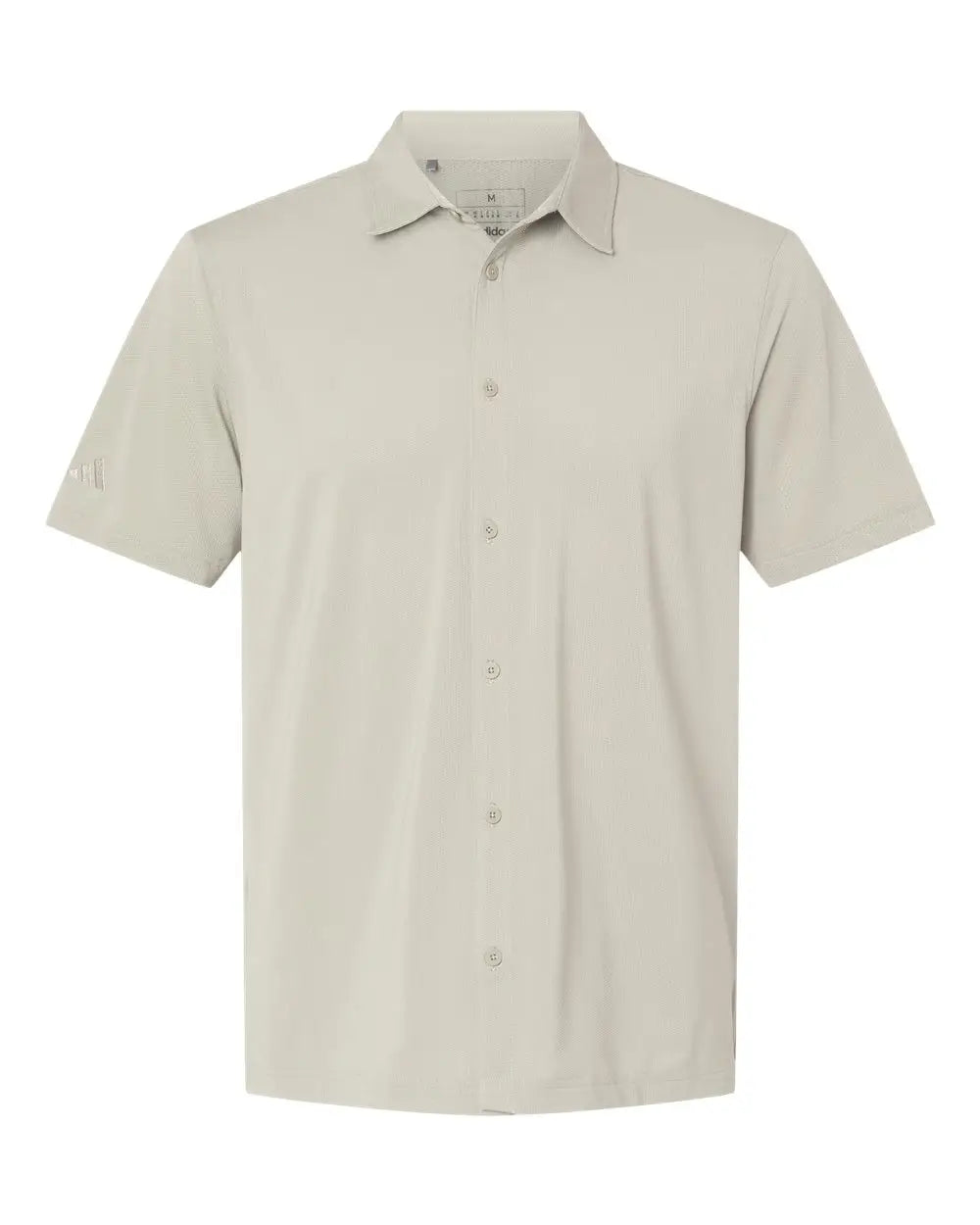 Adidas A595 Button Down Short Sleeve Shirt - Alumina - Ivory / s