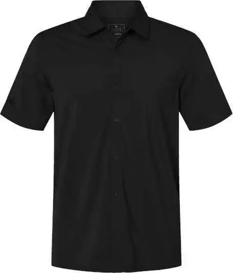 Adidas A595 Button Down Short Sleeve Shirt - Black