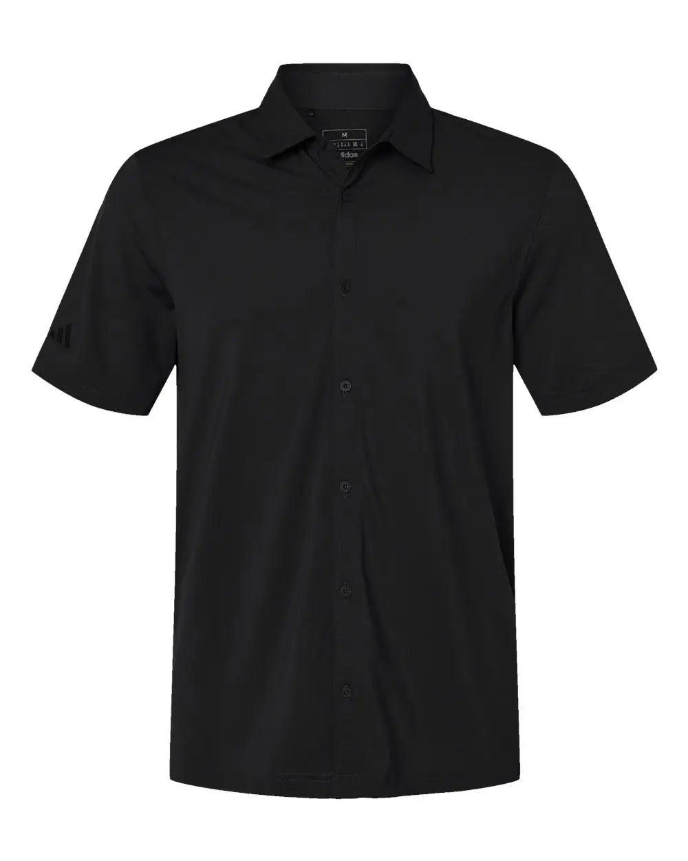 Adidas A595 Button Down Short Sleeve Shirt - Black
