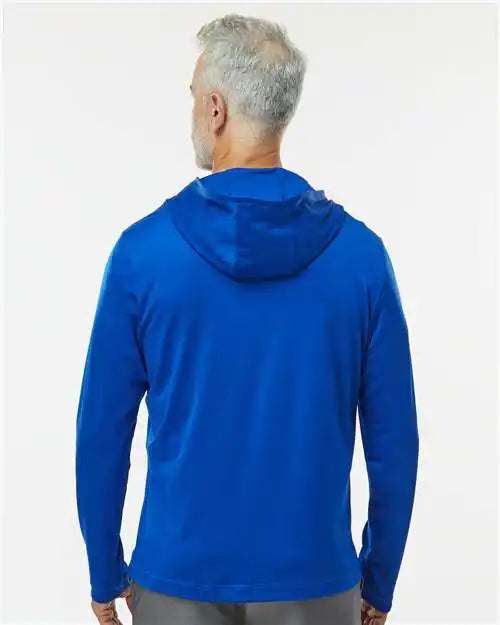 Adidas A596 Lightweight Performance Quarter-zip Hooded Pullover - Collegiate Royal