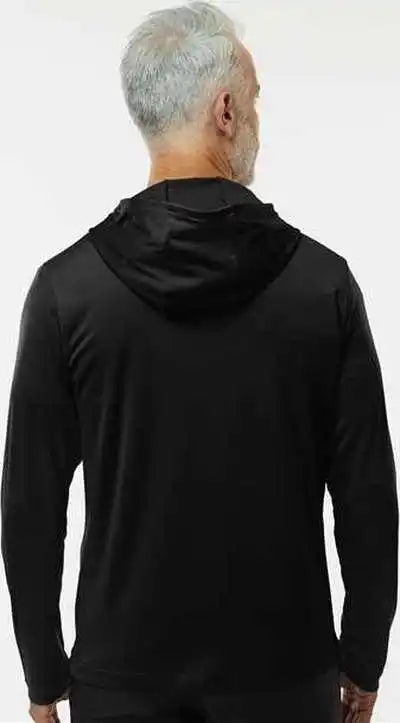 Adidas A596 Lightweight Performance Quarter-zip Hooded Pullover - Black