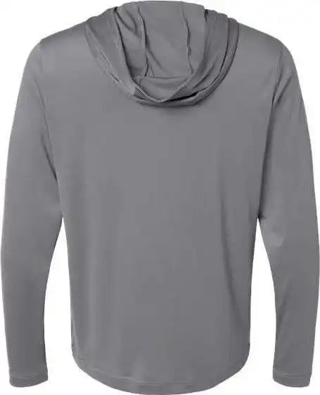 Adidas A596 Lightweight Performance Quarter-zip Hooded Pullover - Gray Three