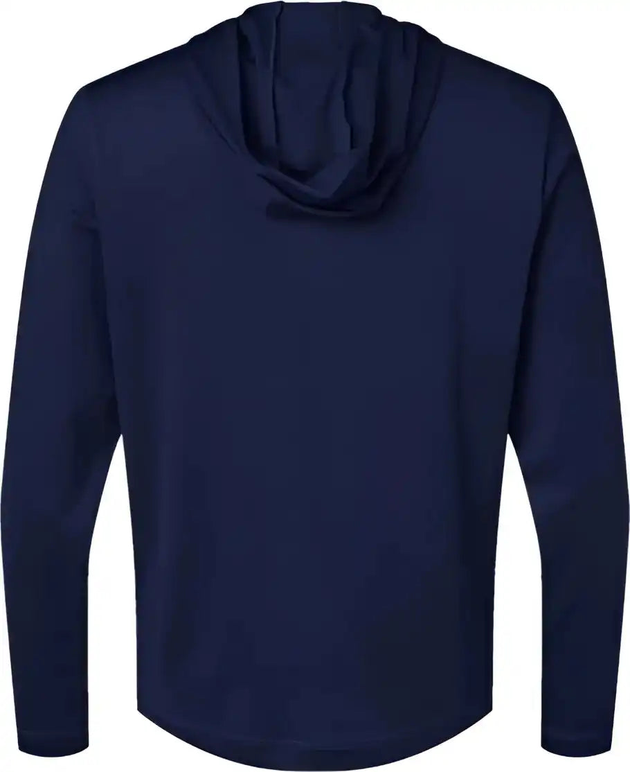Adidas A596 Lightweight Performance Quarter Zip Hooded Pullover Collegiate Navy