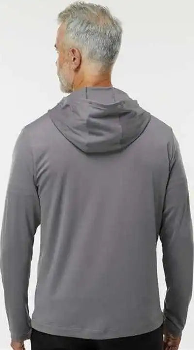Adidas A596 Lightweight Performance Quarter-zip Hooded Pullover - Gray Three
