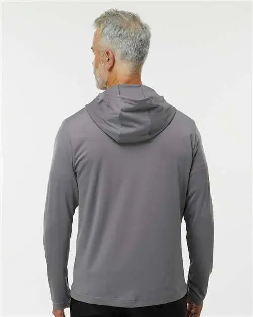 Adidas A596 Lightweight Performance Quarter-zip Hooded Pullover - Grey Three