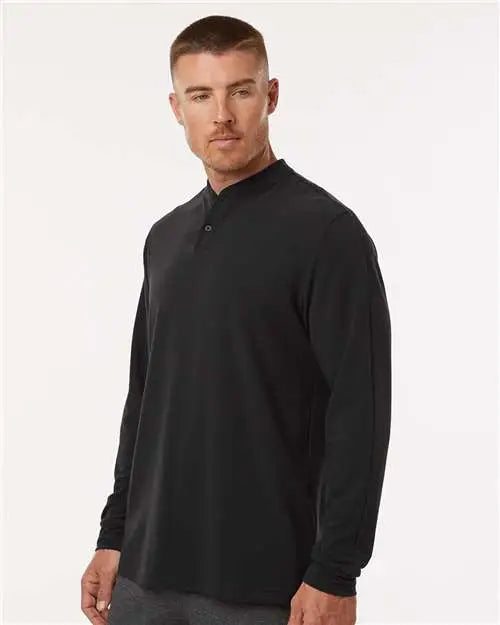 Adidas A597 Henley Long Sleeve T-shirt - Black