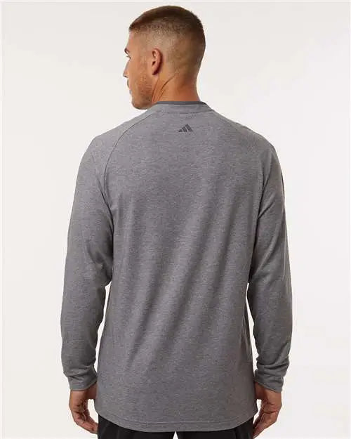 Adidas A597 Henley Long Sleeve T-shirt - Grey Five Melange