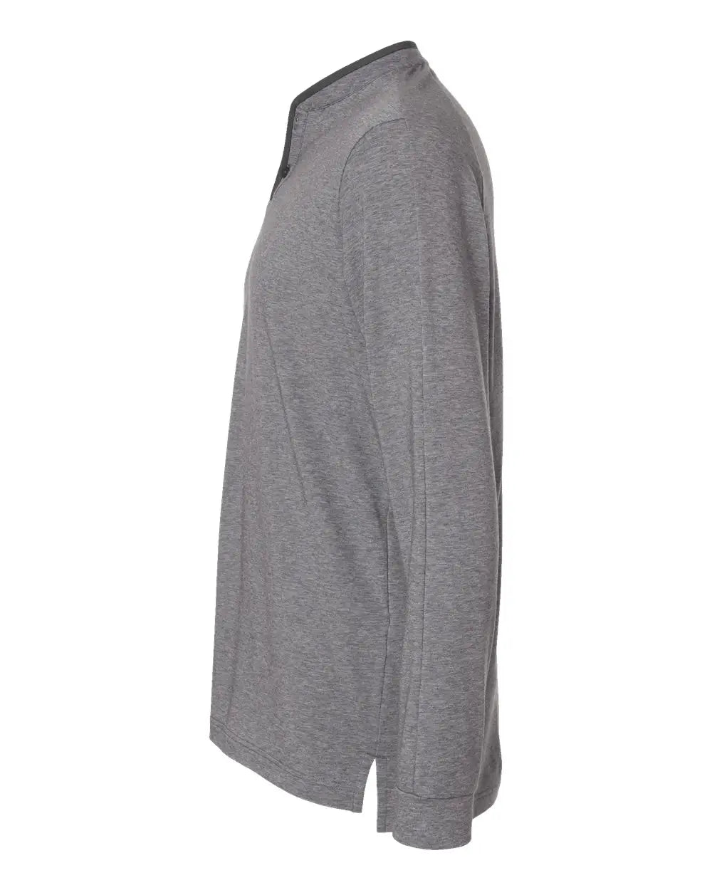 Adidas A597 Henley Long Sleeve T-shirt - Grey Five Melange