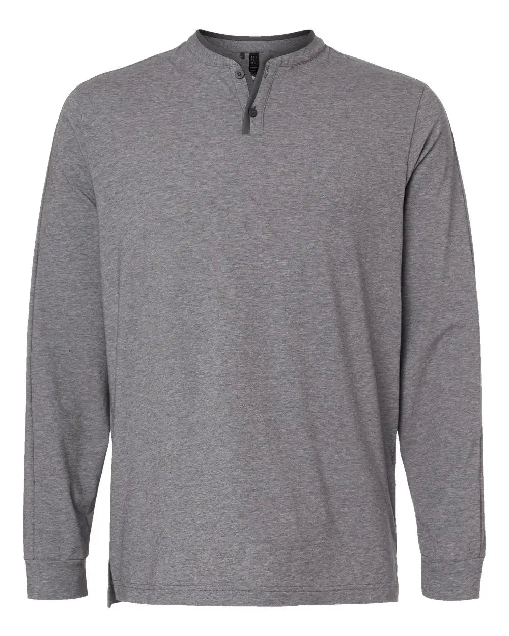 Adidas A597 Henley Long Sleeve T-shirt - Grey Five Melange - s