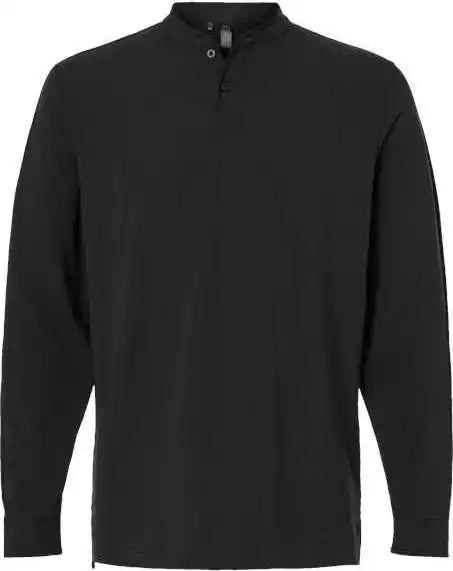 Adidas A597 Henley Long Sleeve Tee - Black