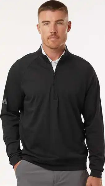 Adidas A598 Club Quarter-zip Pullover - Black