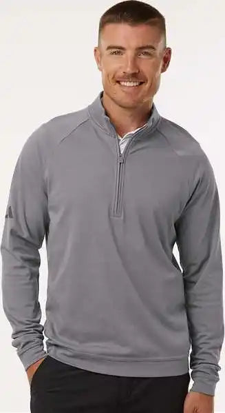 Adidas A598 Club Quarter-zip Pullover - Gray Three