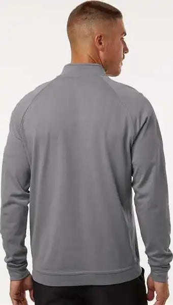 Adidas A598 Club Quarter Zip Pullover Gray Three