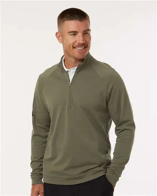 Adidas A598 Club Quarter-zip Pullover - Olive Strata