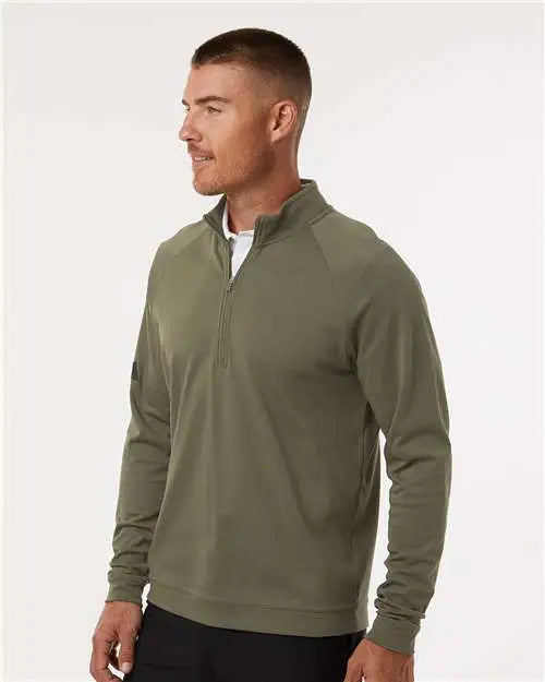 Adidas A598 Club Quarter-zip Pullover - Olive Strata