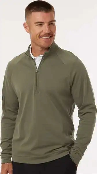 Adidas A598 Club Quarter-zip Pullover - Olive Strata